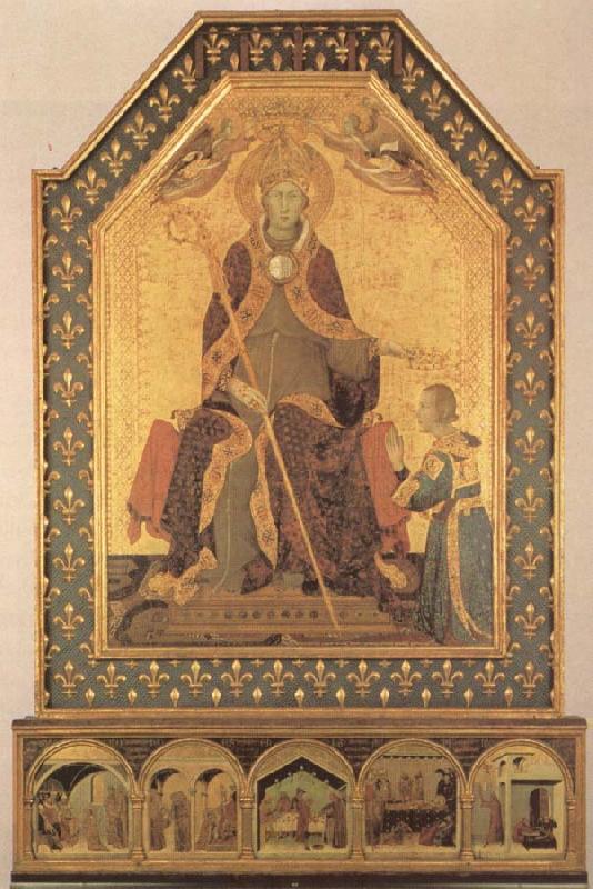 Simone Martini Lodewijk of Toulouse Crowns Robert of Anjou, King of Napels oil painting image